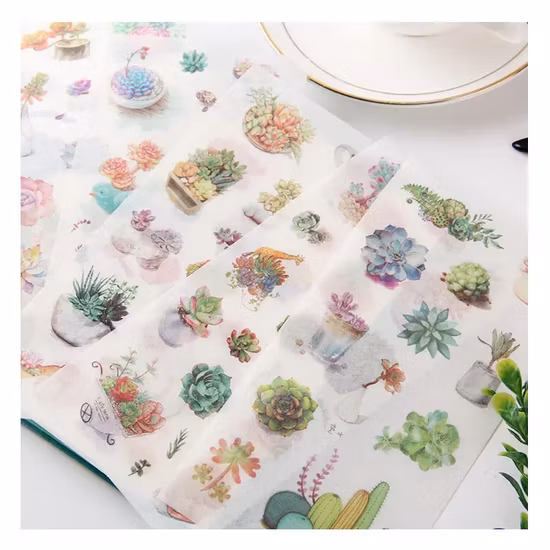 사용자 정의 자기 접착제 방수 어린이 귀여운 만화 아픈 팩 포장 사용자 정의 키스 컷 스티커 시트 인쇄