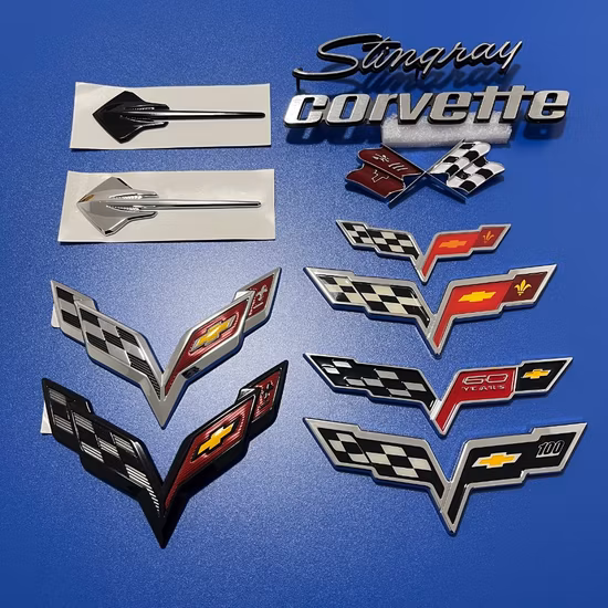 크롬 레드 ABS 엠블럼 배지 맞춤 플래그에 맞는 공장 도매 고객 로고